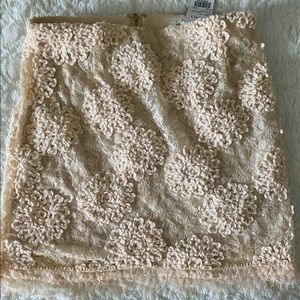 Agaci stretch blush textured skirt medium